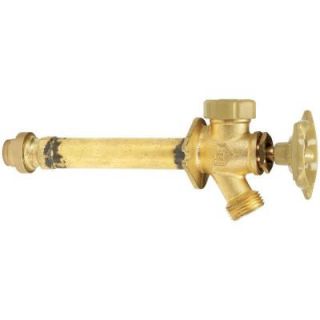 1/2 in. x 10 in. Brass Anti Siphon Frost Free Sillcock Valve with Push Fit Connections P140 8 12x10