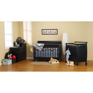DaVinci Kalani 4 in 1 Fixed Side Convertible Crib with Toddler Rail, (Choose your Finish)