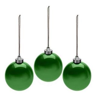 Mr. Christmas 6 in. Outdoor Pearlized Green New Ornament (Set of 3) 48002M