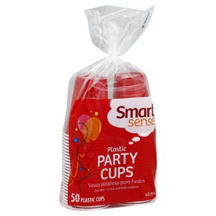 Smart Sense  Plastic Cups, Party, 18 oz, 50 cups