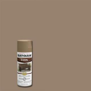 Rust Oleum Stops Rust 12 oz. Protective Enamel Satin Dark Taupe Spray Paint 241238