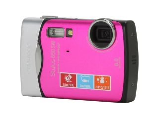 OLYMPUS Stylus 850 SW Pink 8.0 MP 3X Optical Zoom Waterproof Shockproof Digital Camera