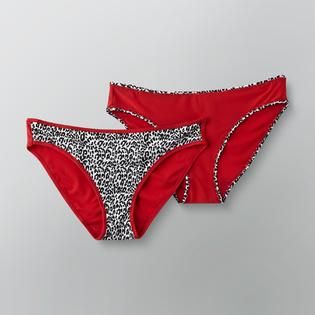 Sofia by Sofia Vergara Womens 2 pack Ruched Back Bikini Panty