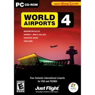 PCS World Airport 4   FLIGHT SIMULATOR EXPANSION PACK   Black   TVs