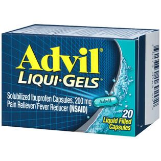 Advil Liqui Gels Solubilized Ibuprofen 200mg Capsules Pain Reliever