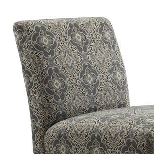 Oxford Creek  Mandala Vintage Floral Fabric Armless Lounge Chair