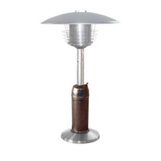 AZ Patio Heaters 11,000 BTU Portable Hammered Bronze/Stainless Steel Gas Patio Heater HLDS032 BB