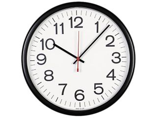 Universal UNV11381 Indoor/Outdoor Clock, 13 1/2in, Black