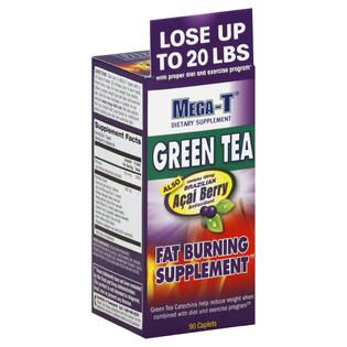 Mega T Fat Burning Supplement, Green Tea, Caplets, 90 caplets   Health