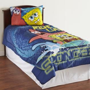 Nickelodeon Boys Microfiber Comforter   SpongeBob SquarePants   Home