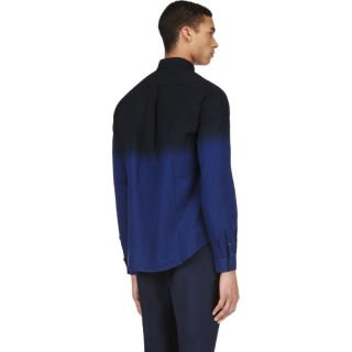 McQ Alexander Mcqueen Black & Blue Ombre Shirt