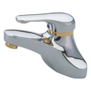 Elements of Design Chrome/Polished Brass 1 Handle 4 in Centerset Bathroom Sink Faucet