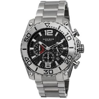 Akribos XXIV Men's Date Chronograph Stainless Steel Bracelet Watch