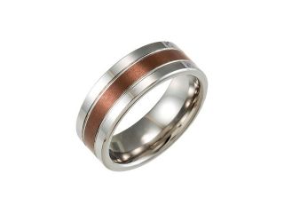 8.3MM Dura Tungsten Band With Chocolate IMMersion Plated Center Size 10.5
