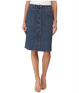 Two By Vince Camuto Denim A Line Button Front Midi Skirt