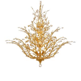 Elegant Lighting Orchid 18 Light Gold Crystal Chandelier