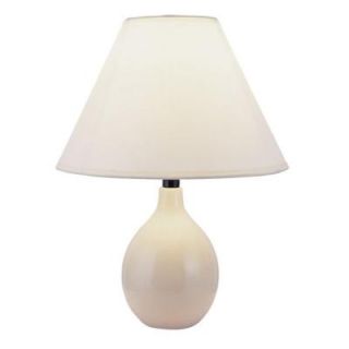 ORE International 13 in. Ceramic Ivory Table Lamp 623.0