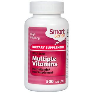 Smart Sense Multiple Vitamins Iron Supplement 500 ct   Health
