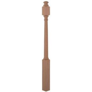 Stair Parts 4946 60 in. x 3 1/2 in. Unfinished Poplar Mushroom Top Newel 4946P 060 MT0NL