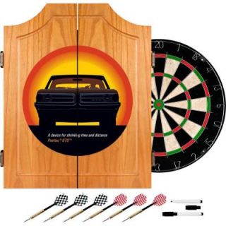 Trademark Pontiac GTO Time and Distance Wood Finish Dart Cabinet Set GM7000 GTO V2