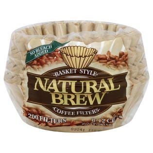 Natural Brew  Coffee Filters, Basket Style, 200 filters