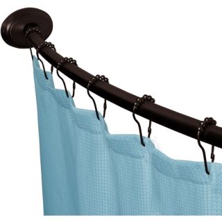 Smart Rod Single Curved Tension Shower Curtain Rod, Oil Rubbed Bronze
