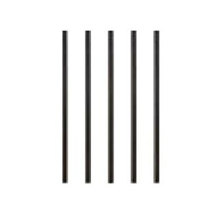 Pegatha 32 in. x 3/4 in. Bronze Aluminum Round Fine Textured Deck Railing Baluster with Connectors (5 Pack) P 60222003