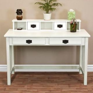 Writing Desk Mission White Home Office Computer Desk Solid Wood Construction New