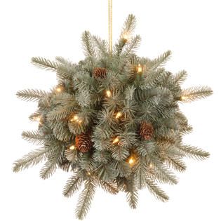 National Tree Company 12 Frosted Arctic Spruce Kissing Ball with