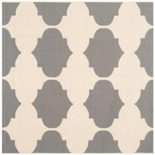 Safavieh Courtyard Beige/Anthracite 5 ft. 3 in. x 5 ft. 3 in. Square Indoor/Outdoor Area Rug CY6162 236 5SQ