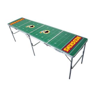 Wild Sports 96 in x 24 in Rectangle Cast Aluminum Washington Redskins Folding Table