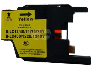 Open Box Green Project B LC75Y Yellow Ink Cartridge Replaces Brother LC75Y