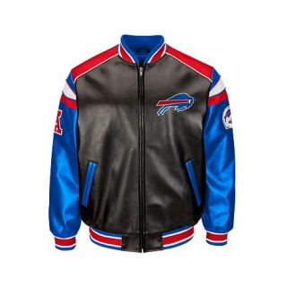 Officially Licensed NFL Faux Leather Varsity Jacket   Bills   7756827