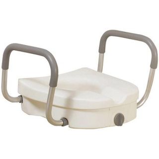 Drive Medical Raised Toilet Seat with Removable Padded Arms
