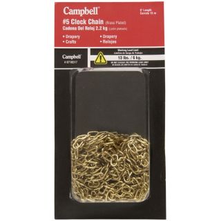 Campbell Commercial 15 ft Weldless Brass Plated Metal Chain