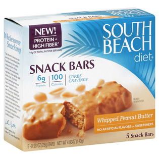 South Beach Diet Snack Bars, Whipped Peanut Butter, 5   0.98 oz (28 g