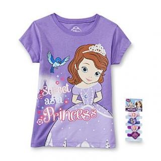 Disney Sofia The First Girls Graphic T Shirt & Hair Ponies   Kids