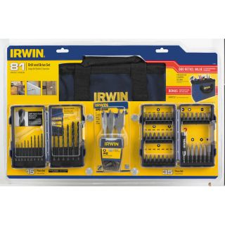 IRWIN 81 Piece Tool Accessory Kit with Contractor Bag