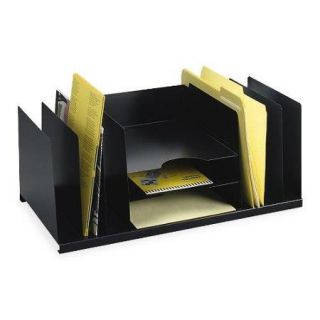 Mmf Steelmaster Letter Size Desktop File Organizer   8.8" Height X 21.5" Width X 11" Depth   9 Compartment[s]   Steel   Black (2643DOBK)