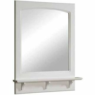 Design House 539916 Concord White Gloss Mirror with Shelf