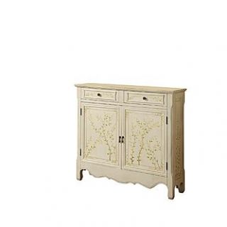 Powell White Hand Painted 2 Door Console   Home   Furniture   Living