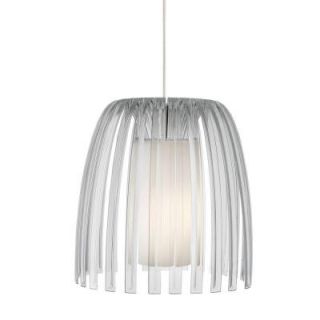 LBL Lighting Olivia 1 Light Satin Nickel Pendant with Clear Shade LF566CRSC2D