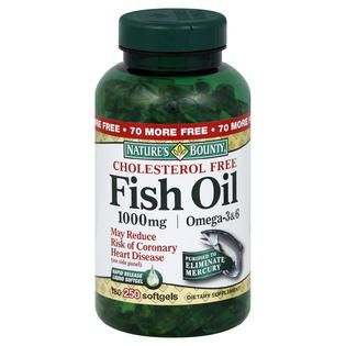 Natures Bounty Fish Oil, Omega 3 & 6, 1000 mg, Softgels, 250 softgels