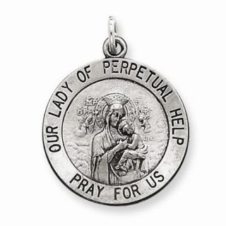 Sterling Silver Engravable Our Lady of Perpetual Help Medal