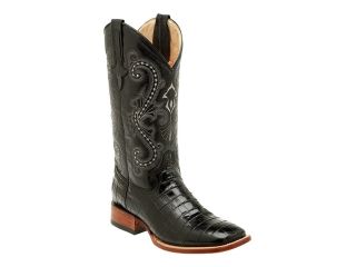 Ferrini Western Boots Mens Caiman Gator Cowboy 8 EE Black 40793 04