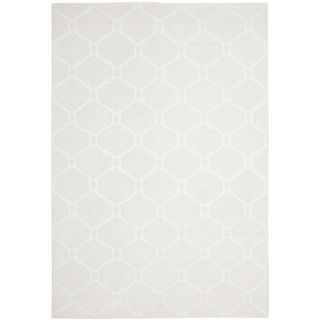 Martha Stewart Daisy Square White Linen Rug (8 x 10)