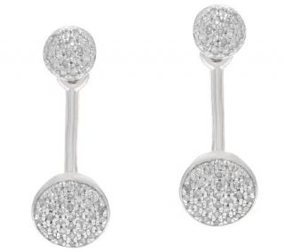 Micro Pave Diamond Earring Jacket,Sterling 1/4 cttw, by Affinity —