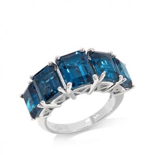 Victoria Wieck Sterling Silver Emerald Cut 5 Stone Ring   7727318