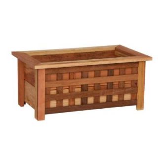 Hollis Wood Products 18 in. x 31 in. Wood Planter Box with Lattice DISCONTINUED 12026