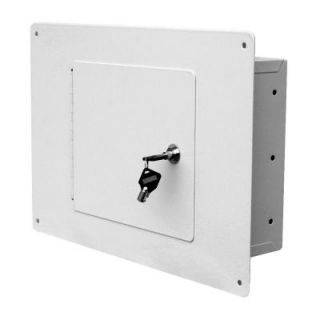 Homak Security White Between The Studs 0.28 cu. ft. Non Fire Resistant Short Wall Safe with Tubular Locking System WS00017001